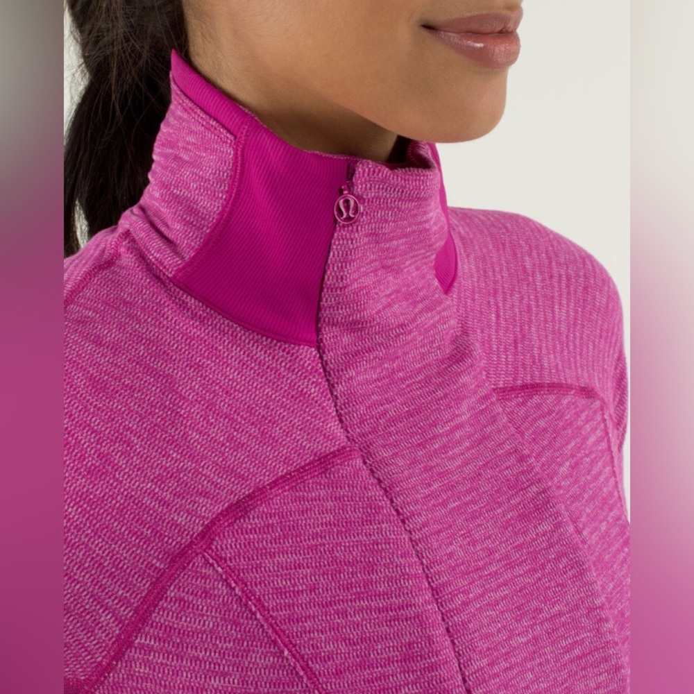 NWOT Lululemon Base Runner 1/2 Zip
Mini Check Pique Raspberry / Raspberry - Picture 4 of 16